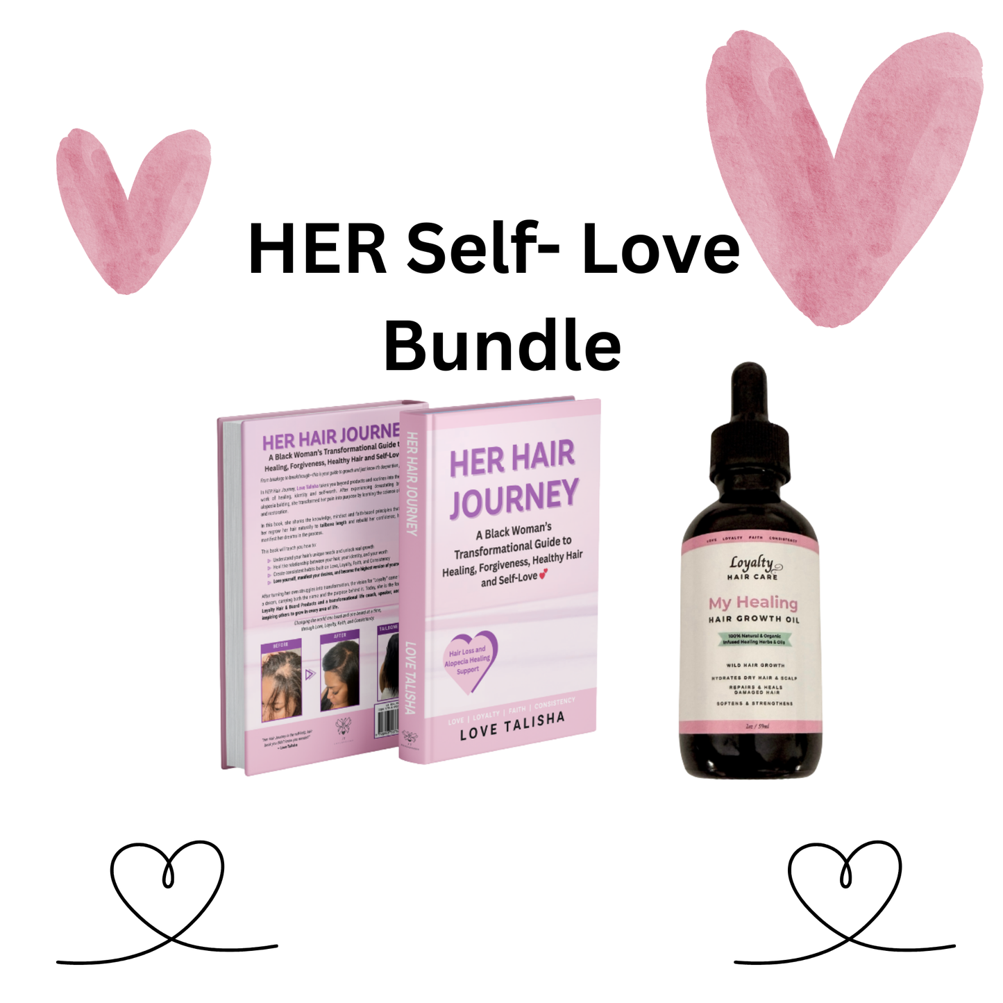 HER Self-Love Bundle Sale (Book + Healing Growth Oil)